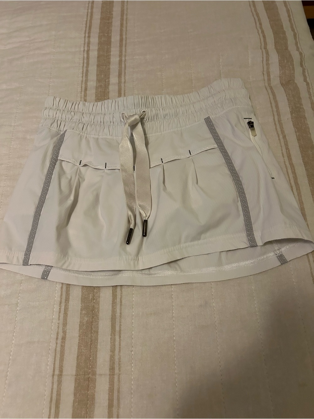 White Women's Athletic Drawstring Skort